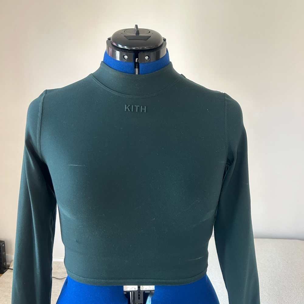 KITH green cropped turtleneck